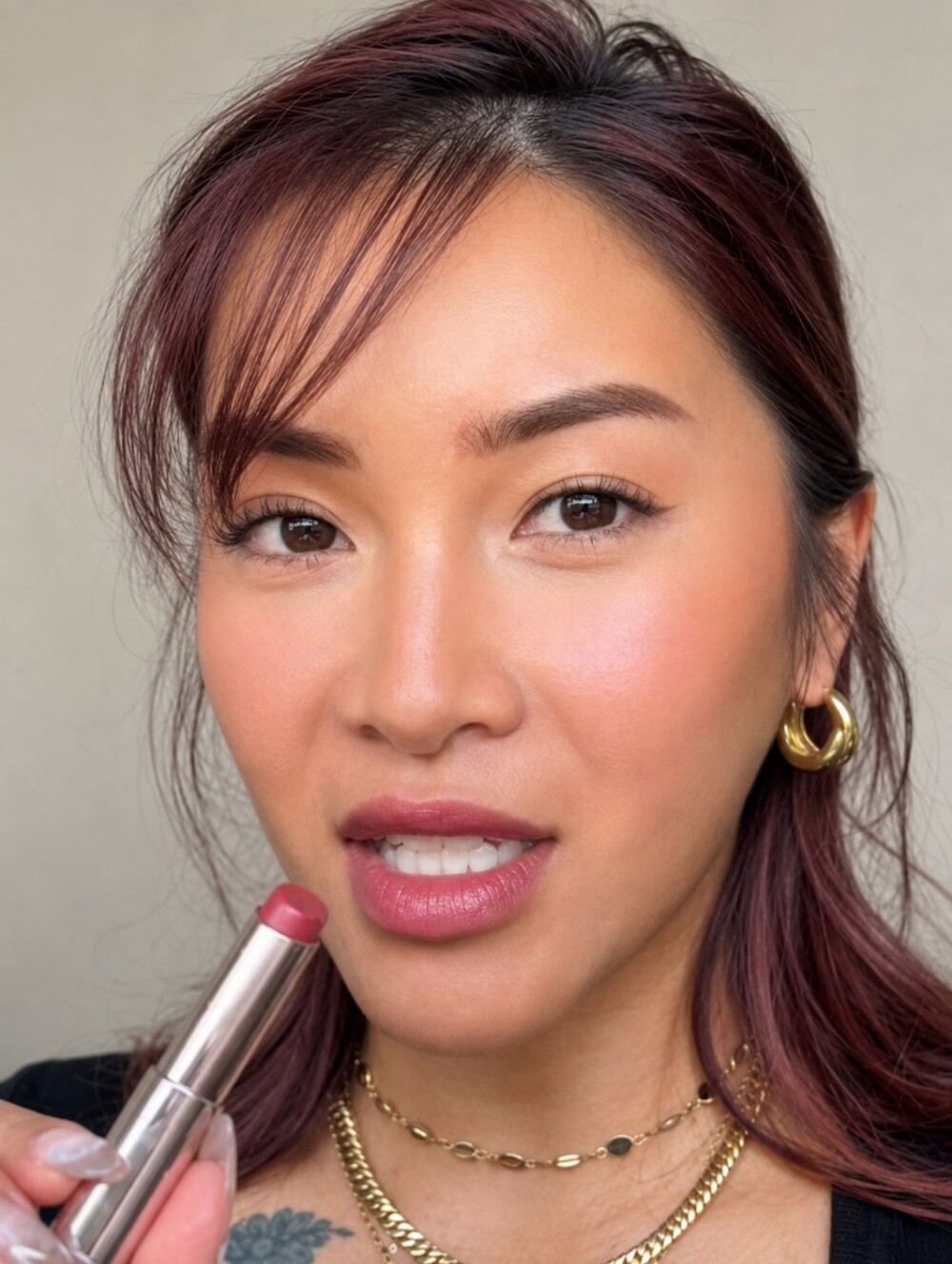 Lancome Nude Now Butterglow Plumping Tinted Lip Butter Balm - Cool Tone Pink - Picture 8 of 15